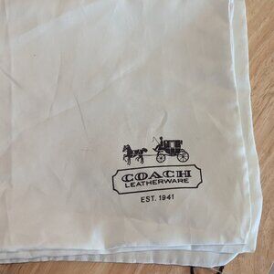 Coach White Silk (like) Lined Drawstring Large Dust Bag 18 x 23 inches